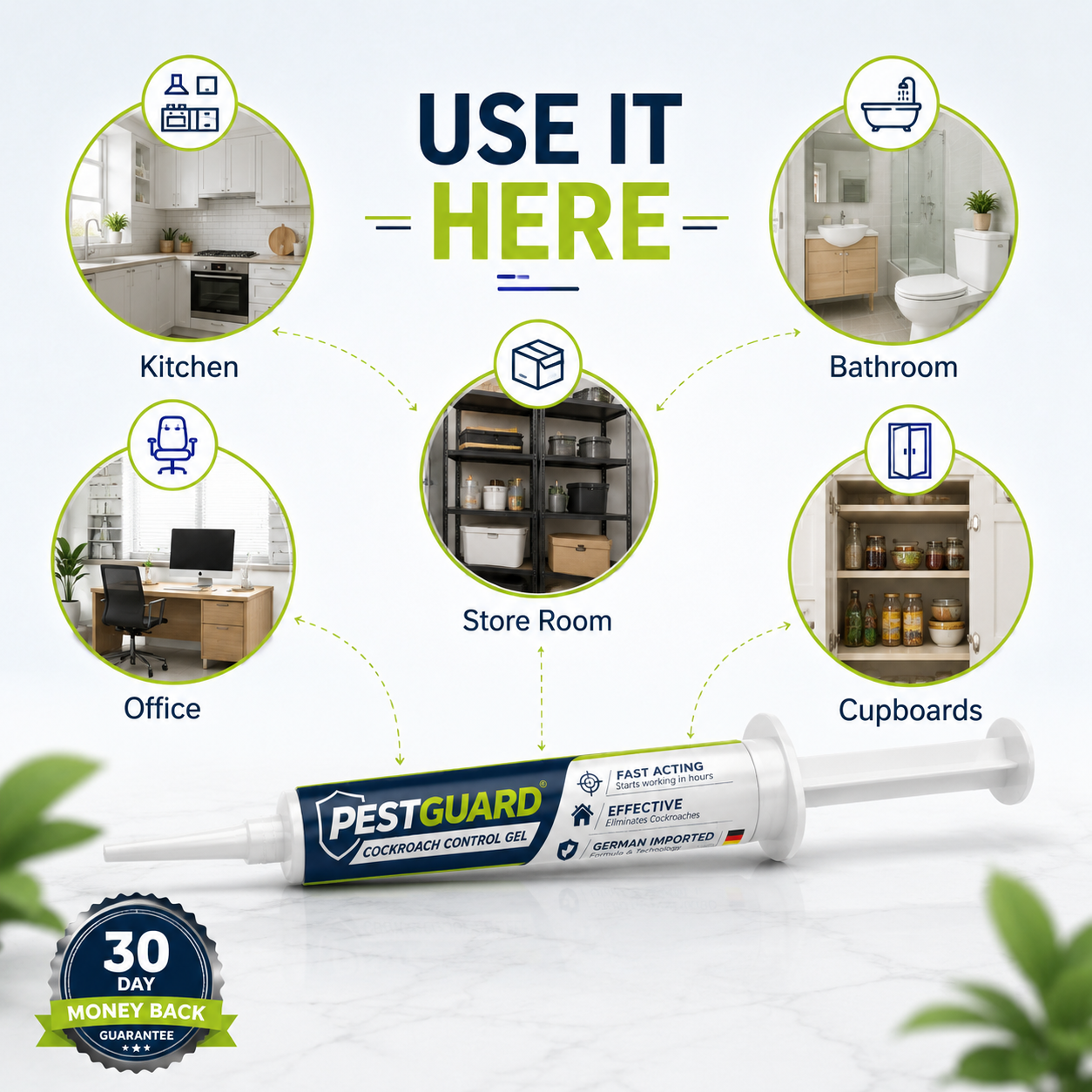 🪳✨ German Imported Roach Control Gel – Fast Acting Roach Control for Kitchen, Home & Office