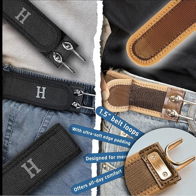 🔥 Adjustable Buckle-Free Hook Belt